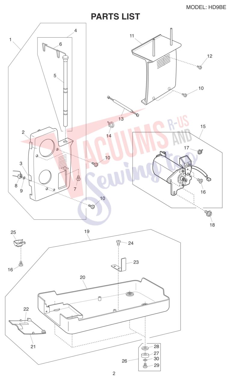 Janome HD9V2BE schematic page 3 preview