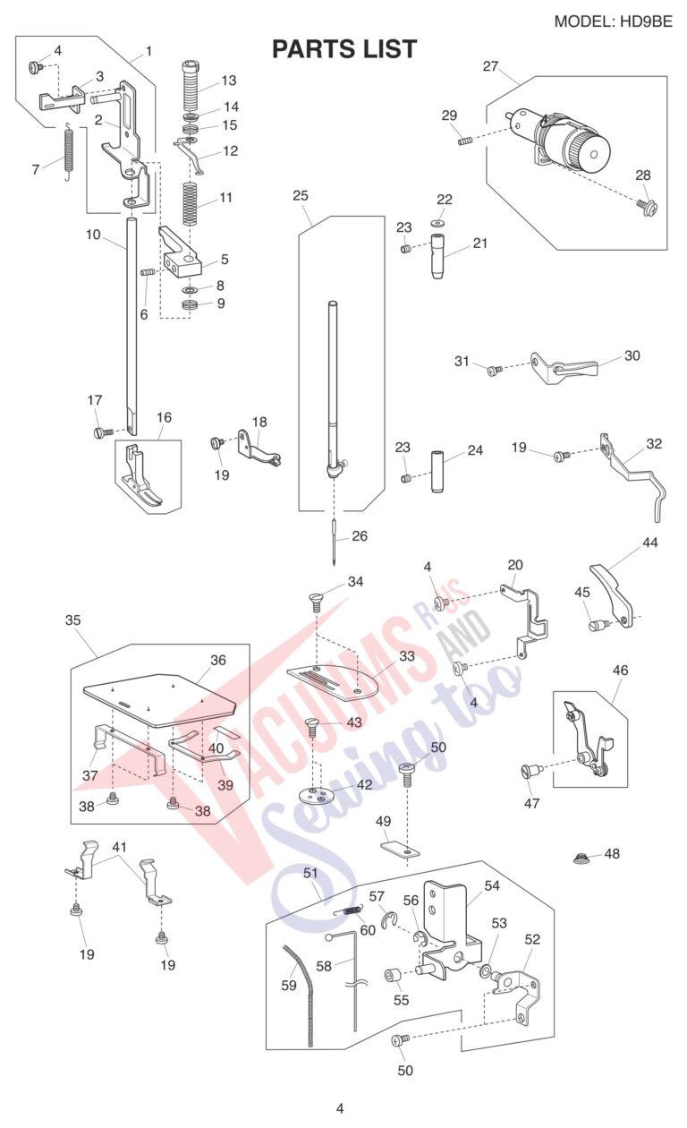 Janome HD9V2BE schematic page 5 preview