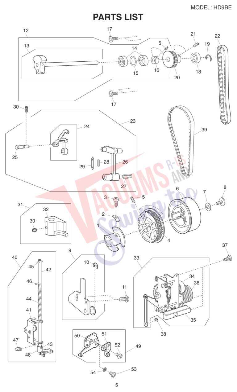 Janome HD9V2BE schematic page 6 preview