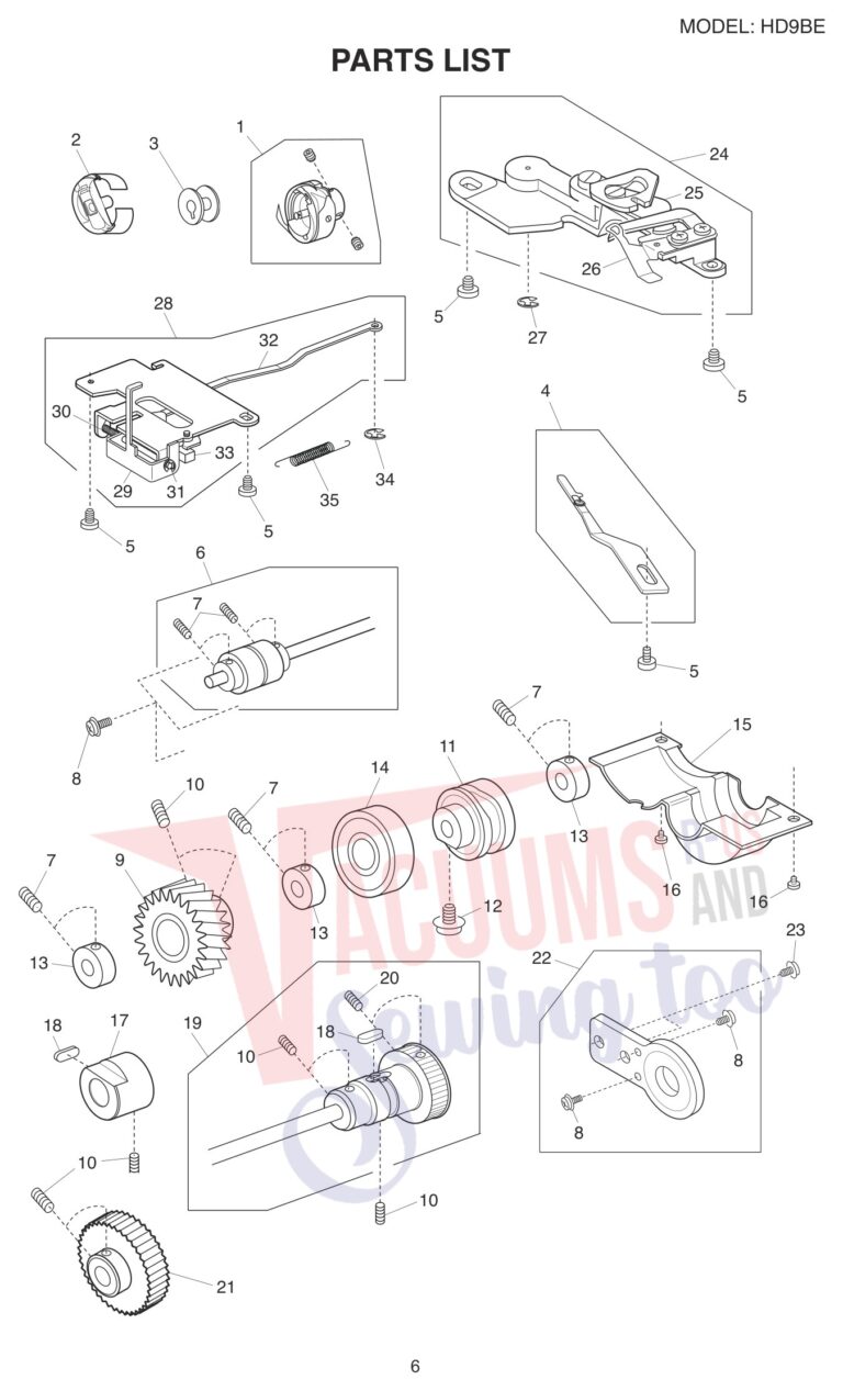Janome HD9V2BE schematic page 7 preview