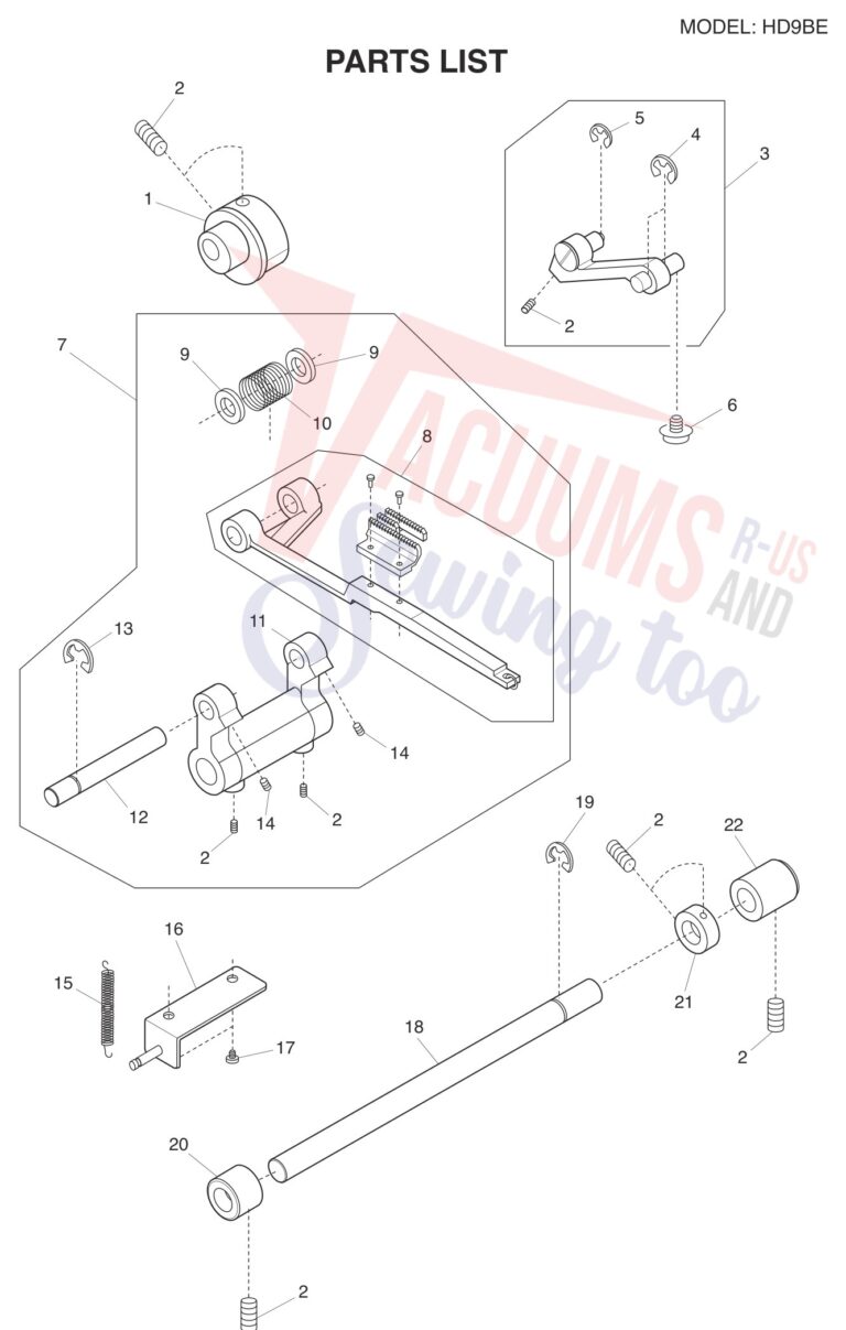 Janome HD9V2BE schematic page 8 preview