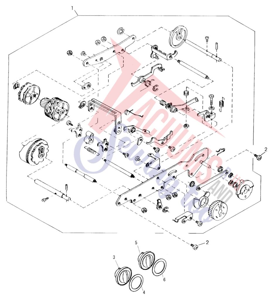 Janome HF1012 exploded schematic diagram (page 6)