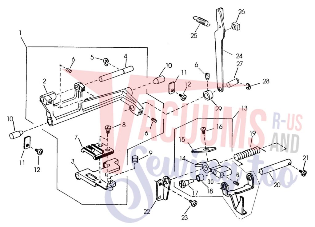 Janome HF1012 exploded schematic diagram (page 8)