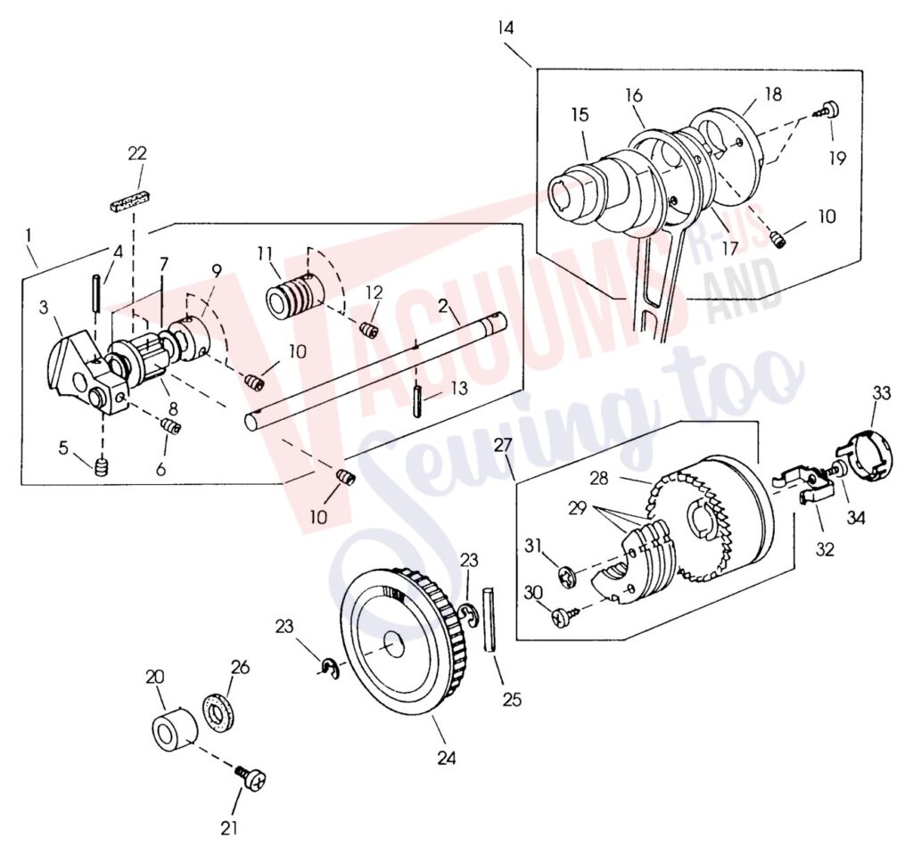 Janome HF2022 exploded schematic diagram (page 5)