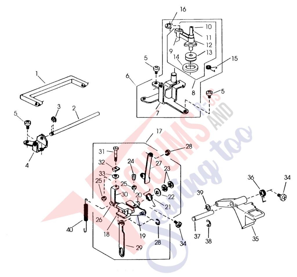 Janome HF2022 exploded schematic diagram (page 7)
