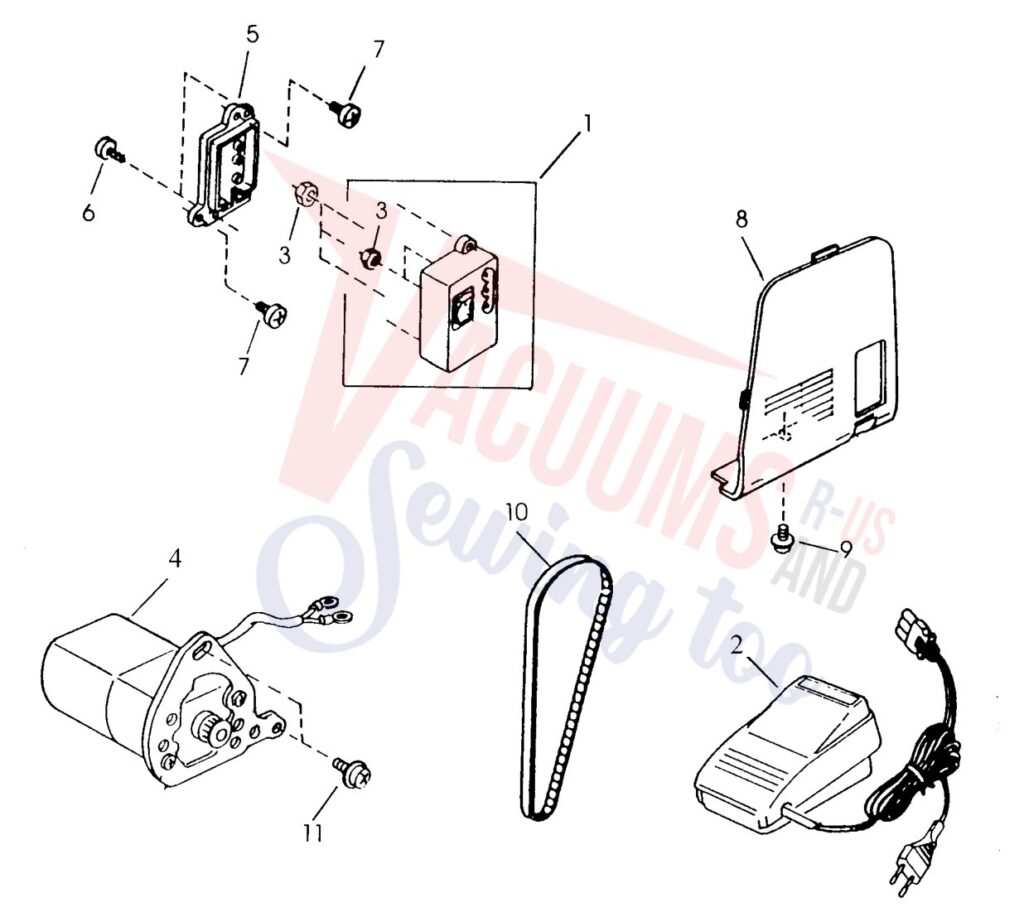 Janome HF2022 exploded schematic diagram (page 10)