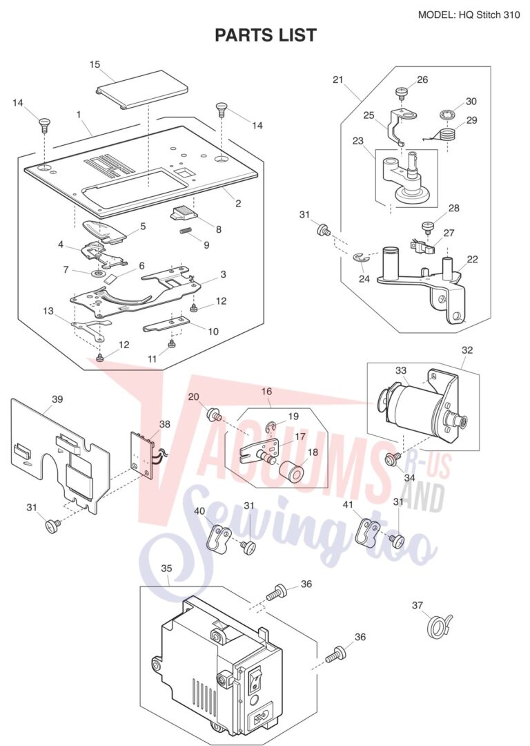 Janome HQ310 schematic page 4 preview