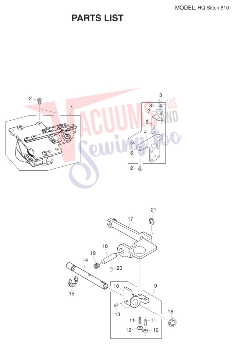 Janome HQ610 schematic page 13 preview