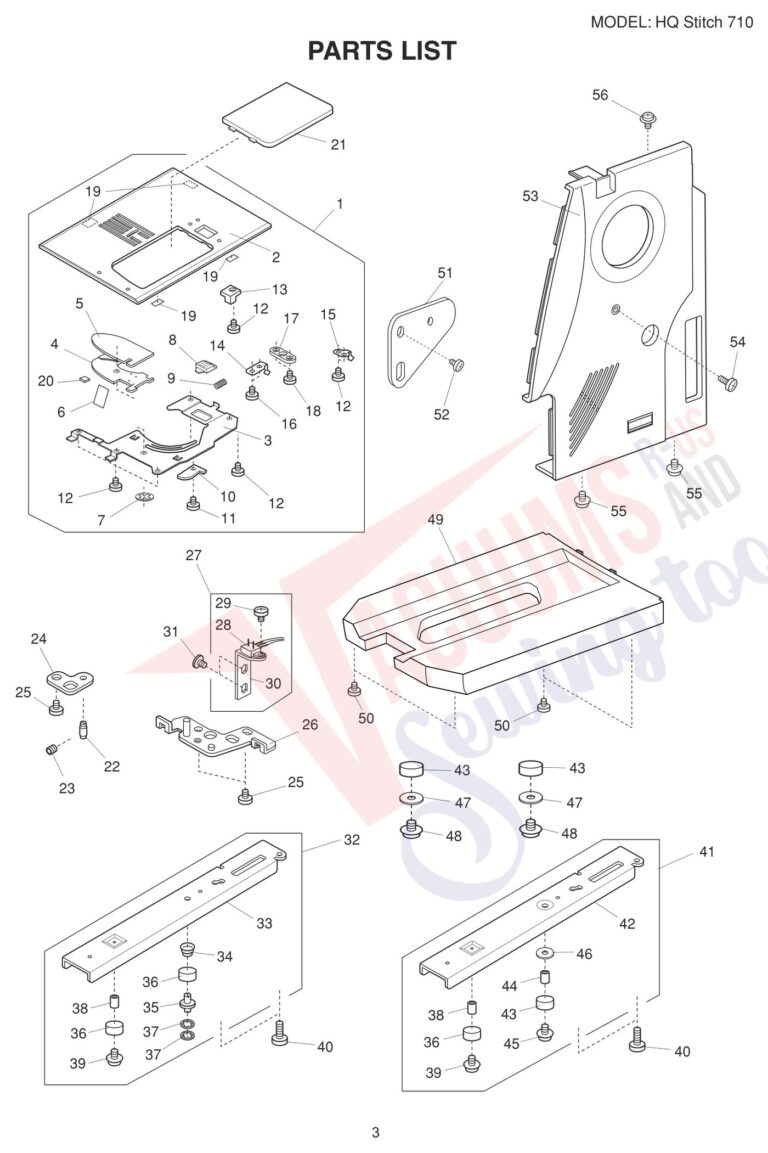 Janome HQ710 schematic page 5 preview