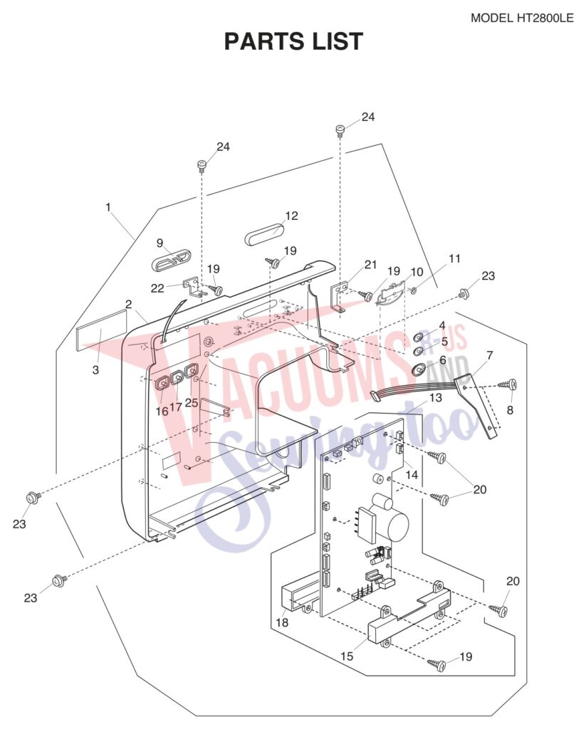 Janome HT2008 exploded schematic diagram (page 4)