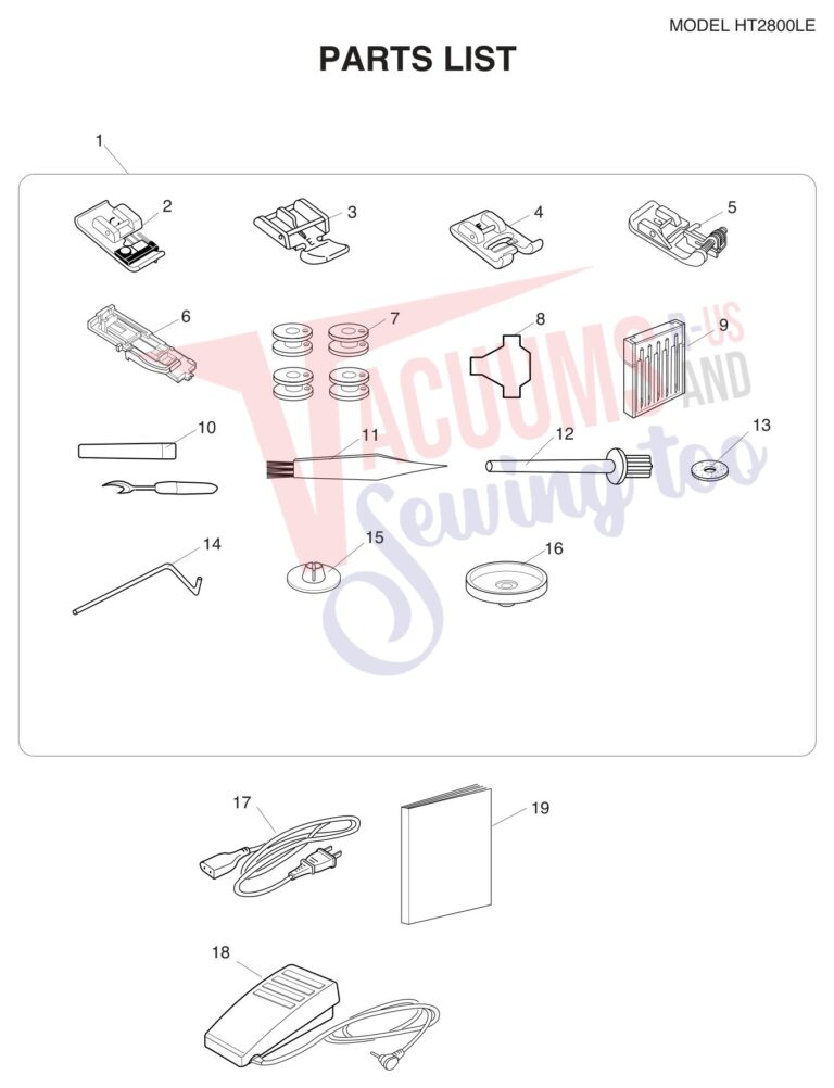 Janome HT2008 schematic page 9 preview