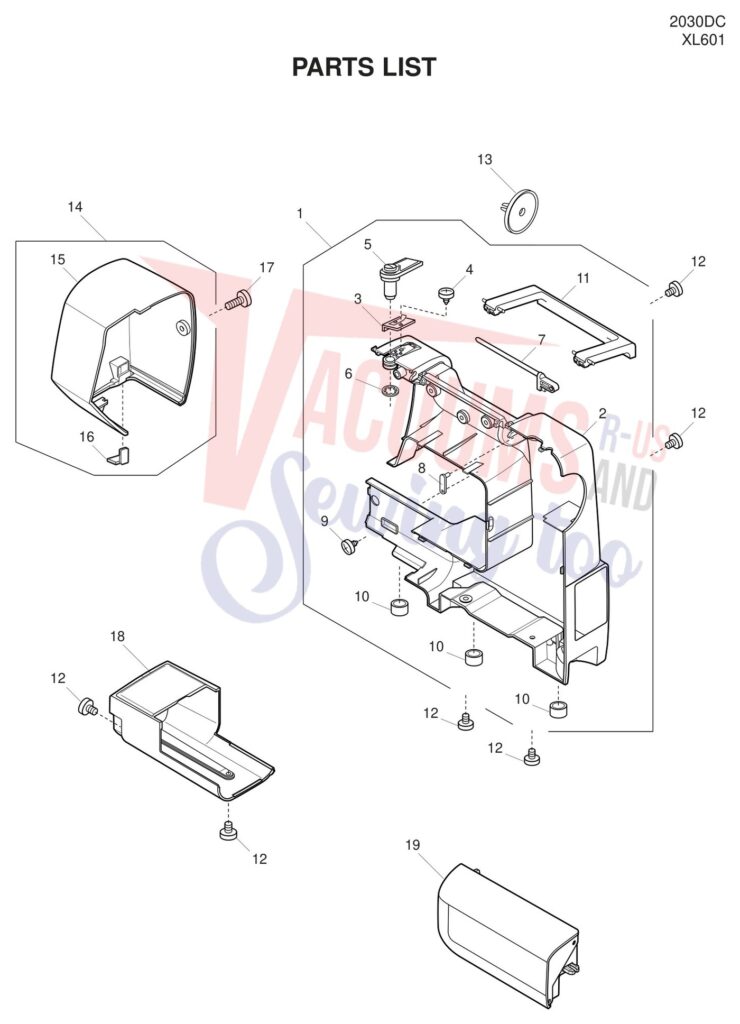 Janome JNH1860 exploded schematic diagram (page 5)