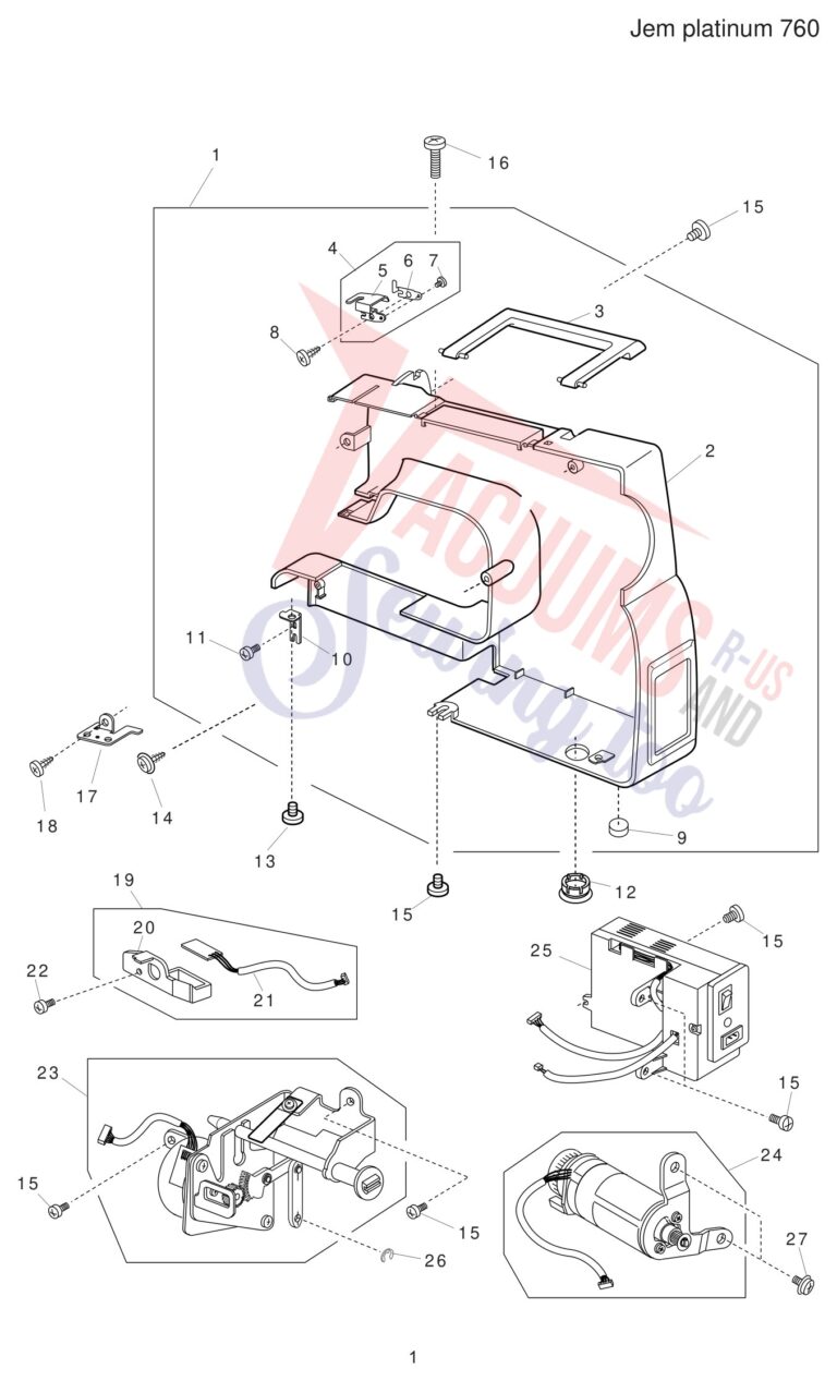 Janome JP760 schematic page 1 preview