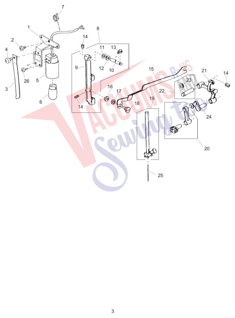 Janome JS1004 exploded schematic diagram (page 3)
