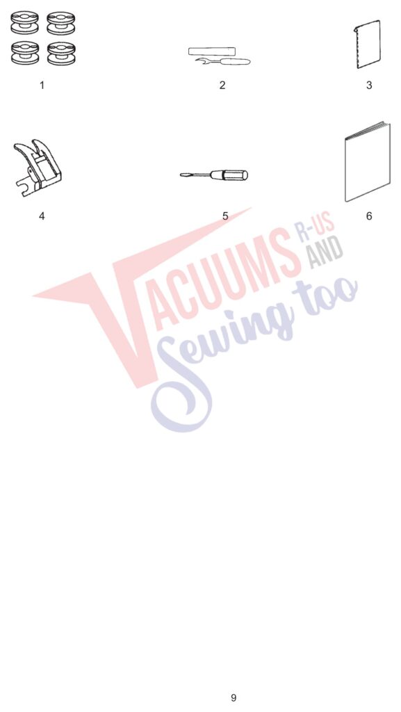 Janome JS1004 exploded schematic diagram (page 9)