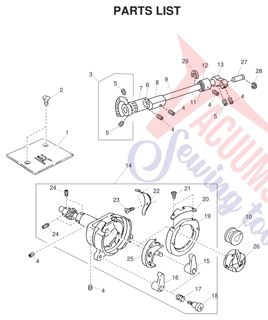 Janome JS1008 exploded schematic diagram (page 6)