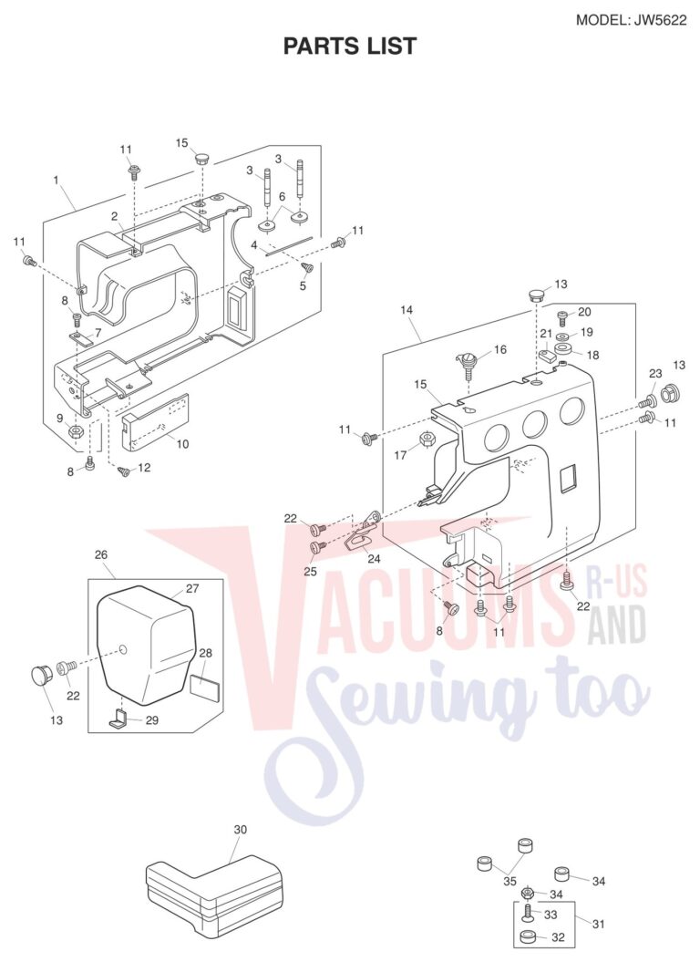 Janome JW5622 schematic page 1 preview