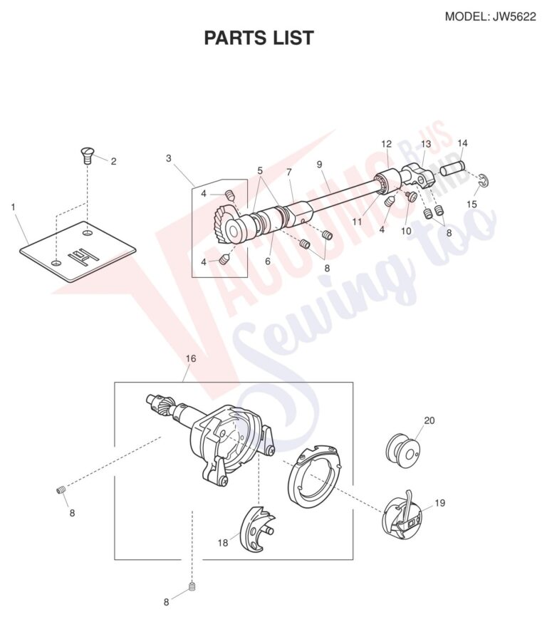 Janome JW5622 schematic page 6 preview
