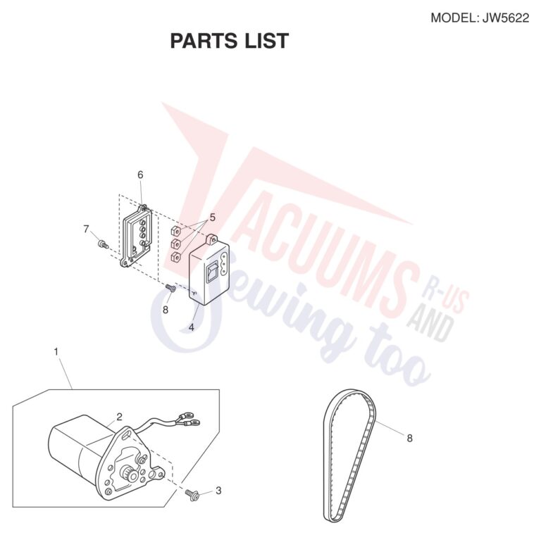 Janome JW5622 schematic page 8 preview