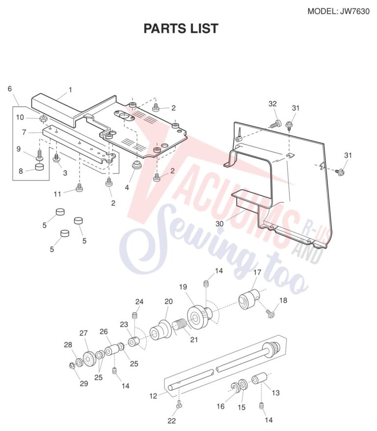 Janome JW7630 schematic page 5 preview