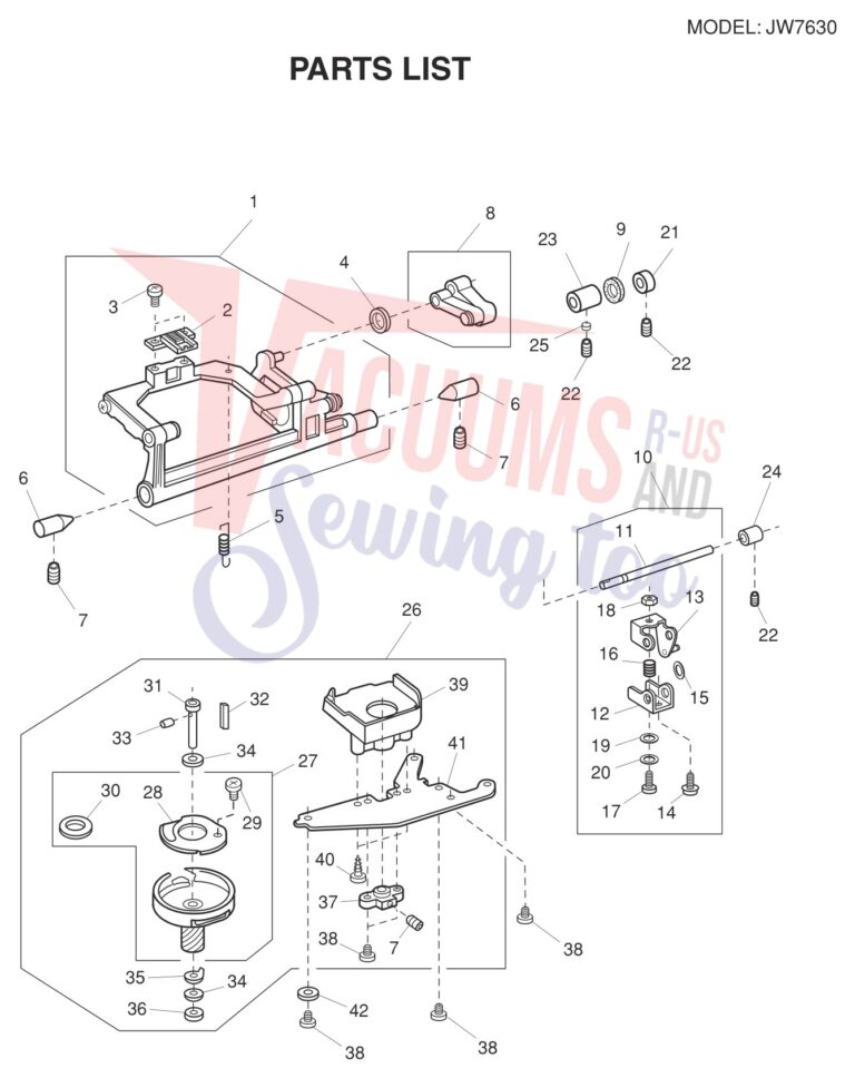 Janome JW7630 schematic page 7 preview
