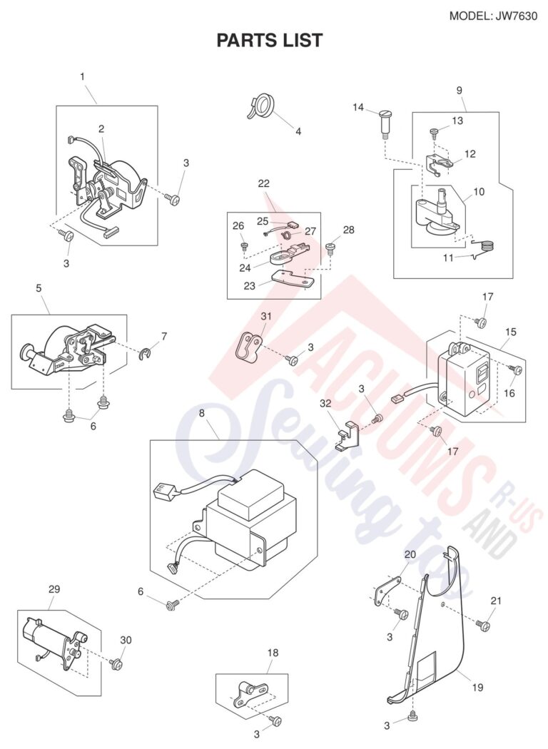 Janome JW7630 schematic page 8 preview