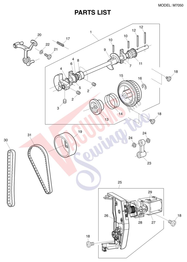 Janome M7050 schematic page 1 preview