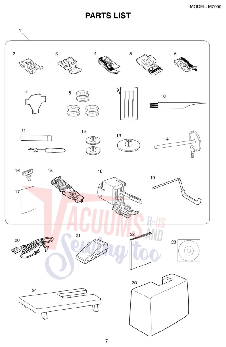 Janome M7050 schematic page 7 preview