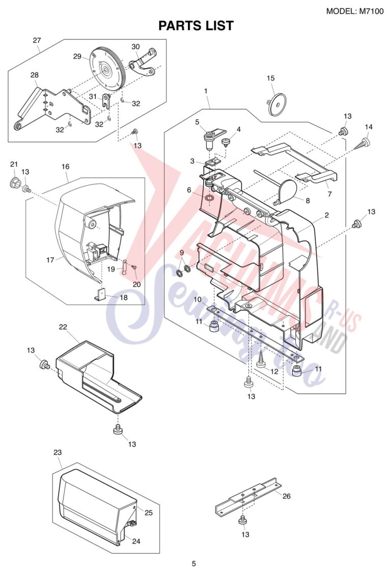Janome M7100 schematic page 5 preview