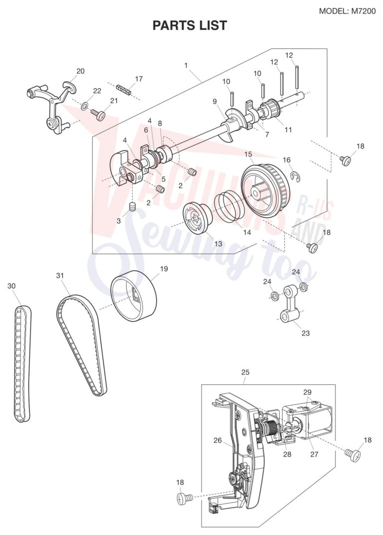 Janome M7200 schematic page 1 preview