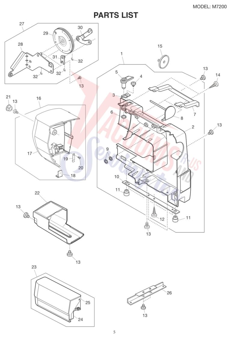 Janome M7200 schematic page 5 preview