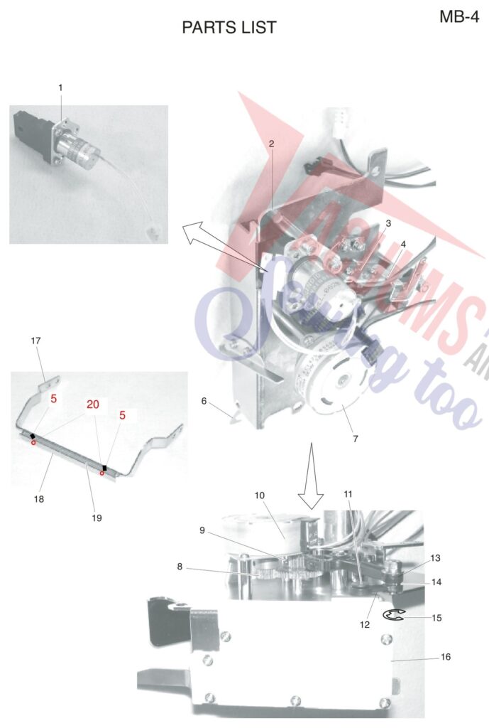 Janome MB4 exploded schematic diagram (page 4)