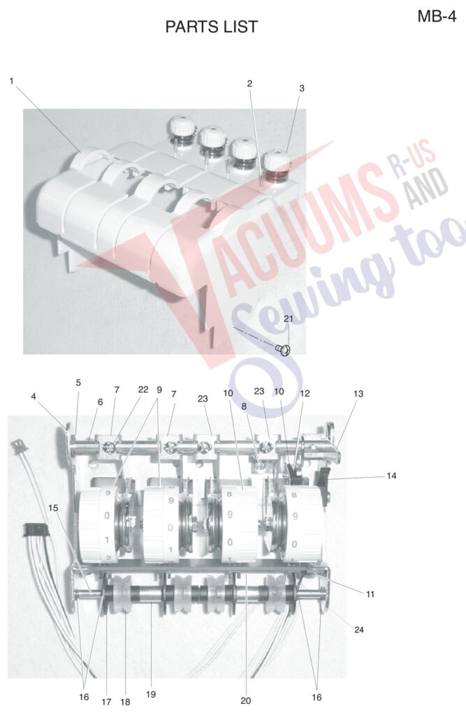 Janome MB4 exploded schematic diagram (page 5)