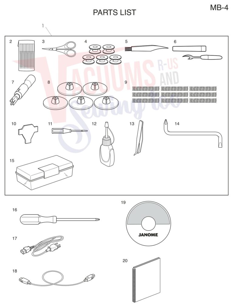 Janome MB4 schematic page 15 preview