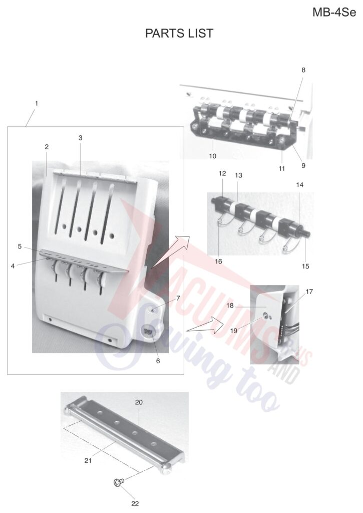 Janome MB4SE V3 exploded schematic diagram (page 4)