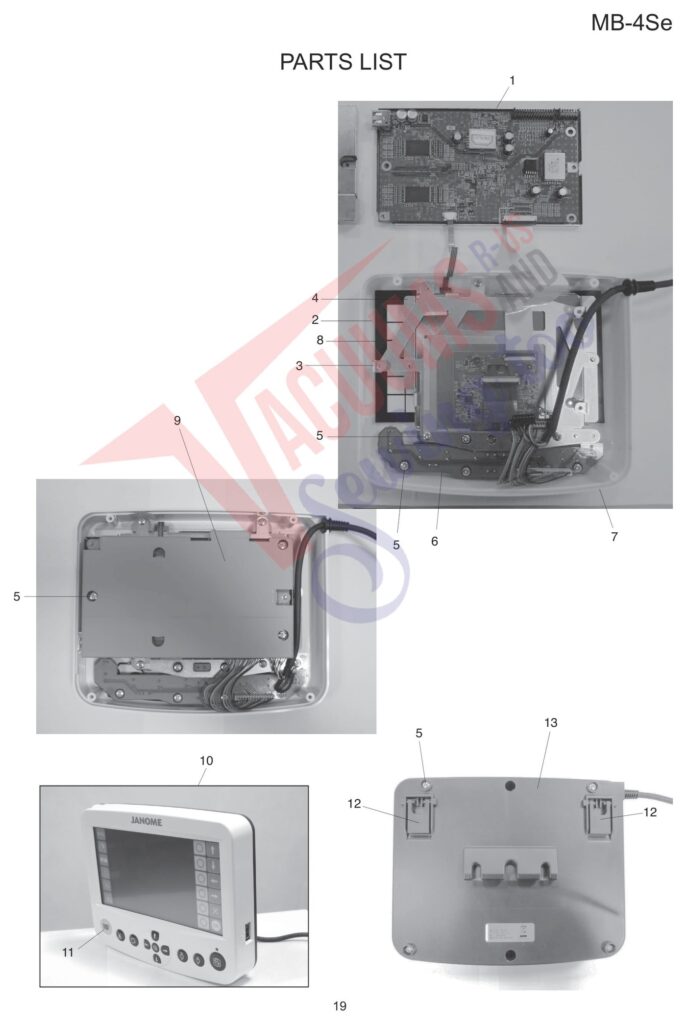 Janome MB4SE V3 exploded schematic diagram (page 11)
