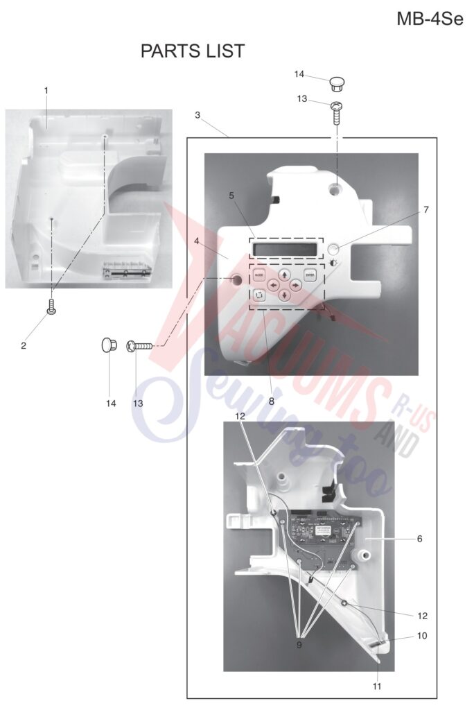 Janome MB4SE V3 exploded schematic diagram (page 12)