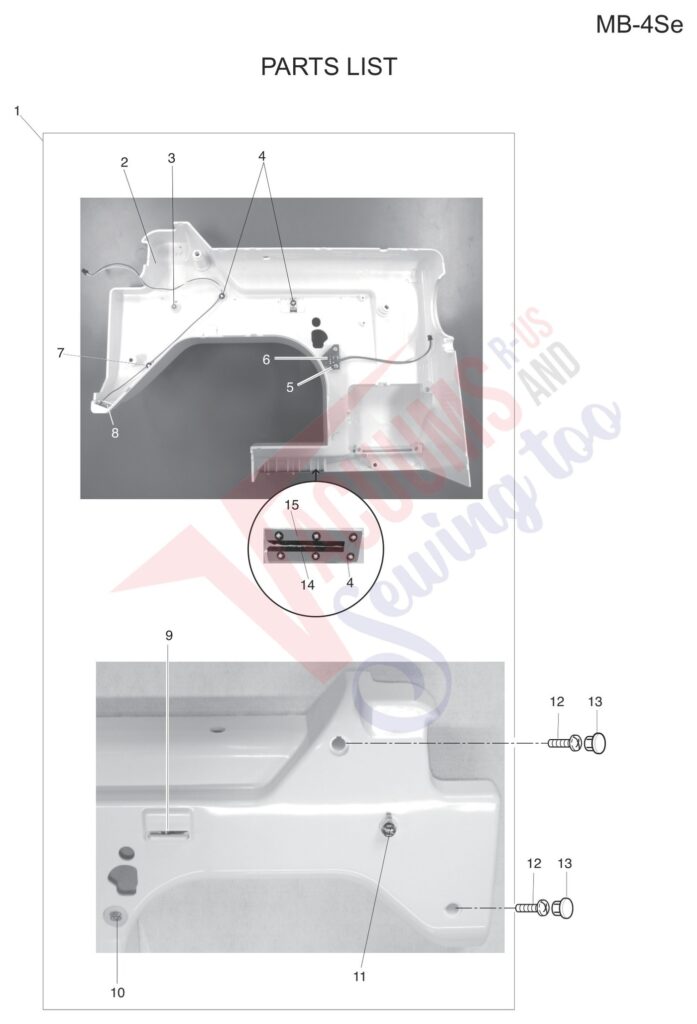 Janome MB4SE V3 exploded schematic diagram (page 17)