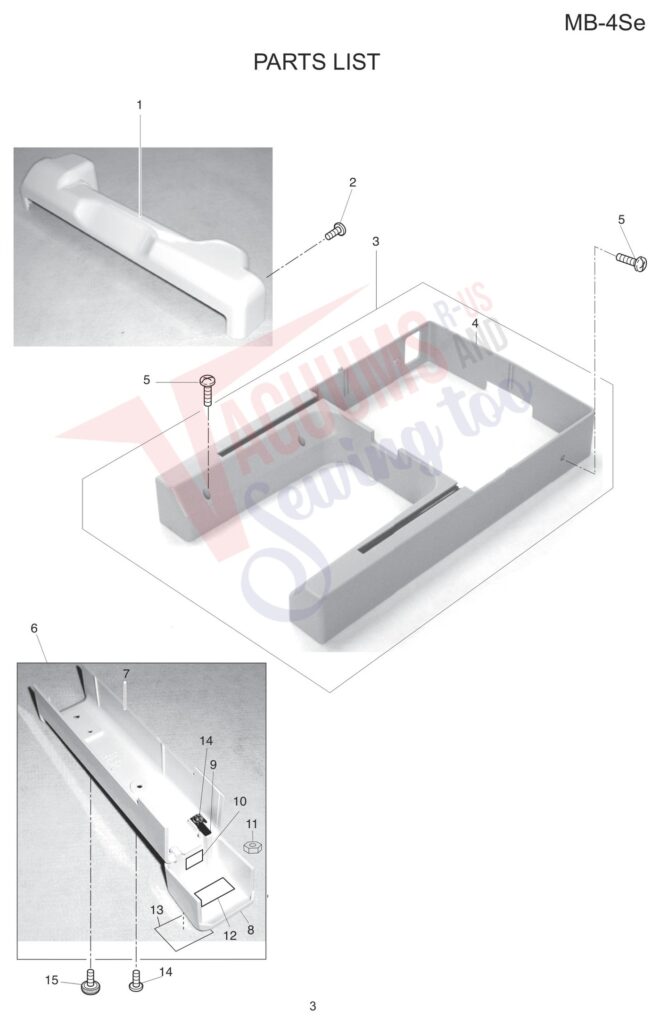 Janome MB4SE V3 exploded schematic diagram (page 18)