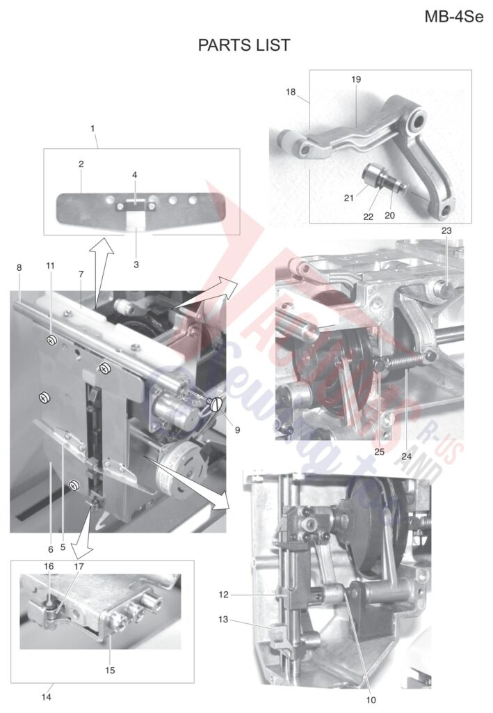 Janome MB4SE V3 exploded schematic diagram (page 22)