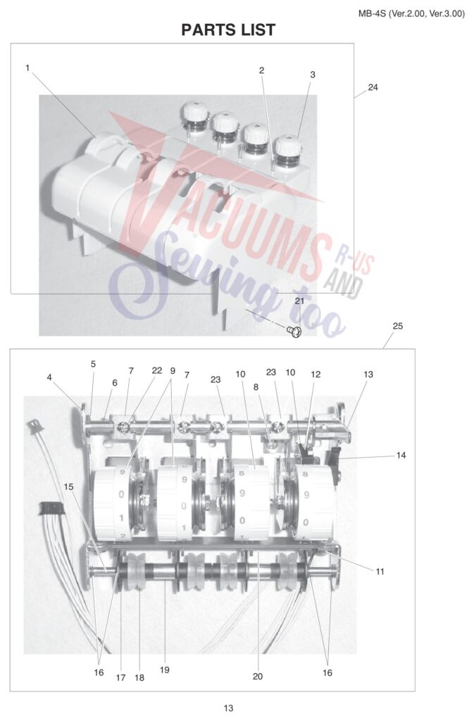 Janome MB4S V2 exploded schematic diagram (page 5)