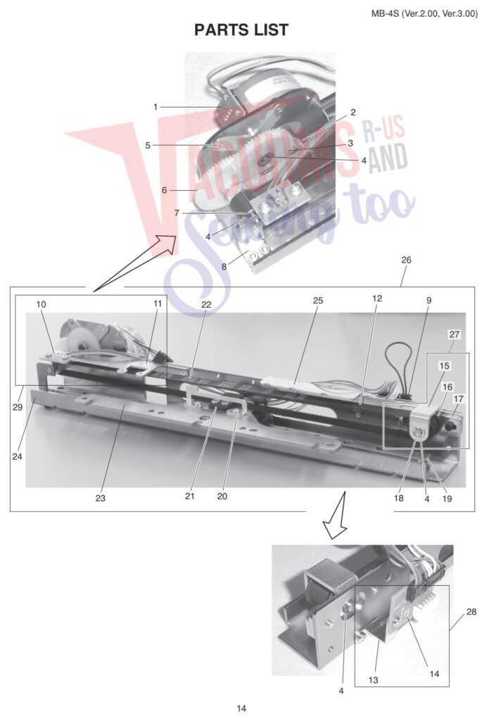 Janome MB4S V2 exploded schematic diagram (page 6)