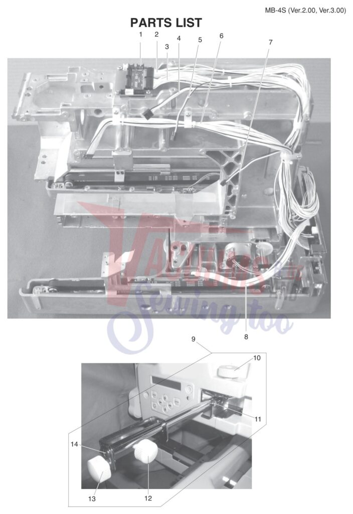 Janome MB4S V2 exploded schematic diagram (page 9)