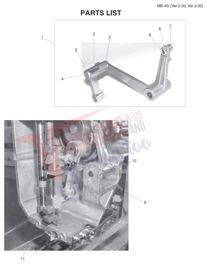 Janome MB4S V2 exploded schematic diagram (page 21)