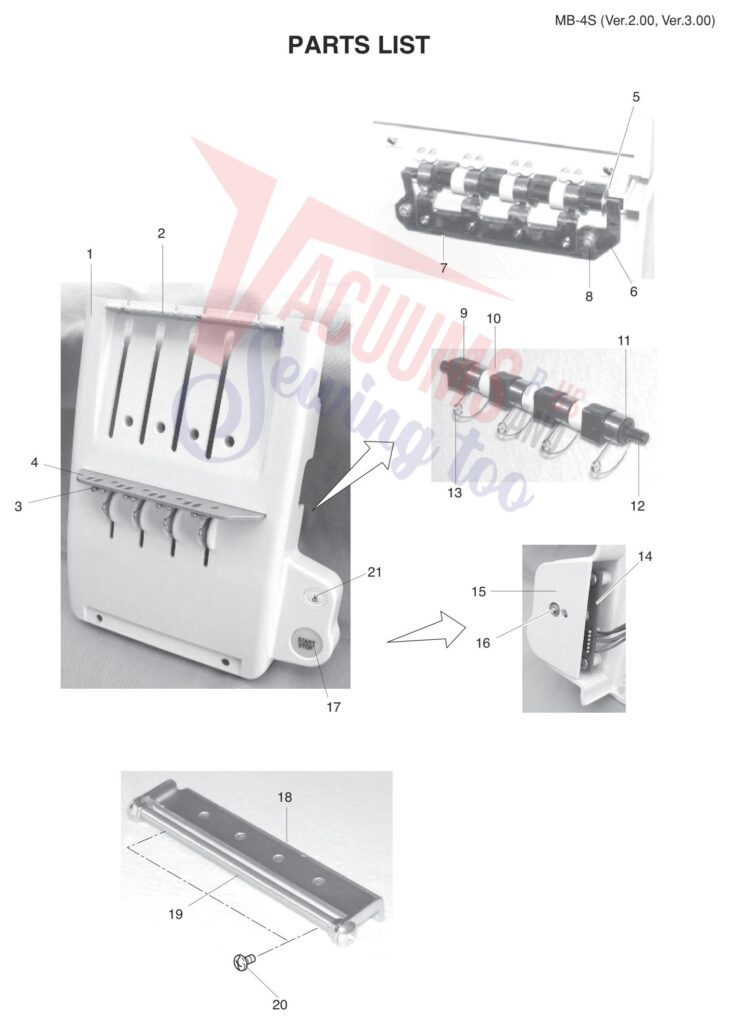 Janome MB4S V3 exploded schematic diagram (page 3)