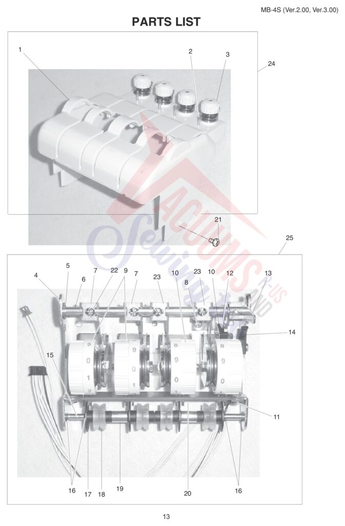 Janome MB4S V3 exploded schematic diagram (page 5)