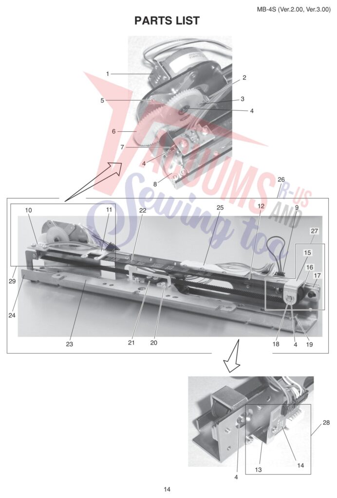 Janome MB4S V3 exploded schematic diagram (page 6)
