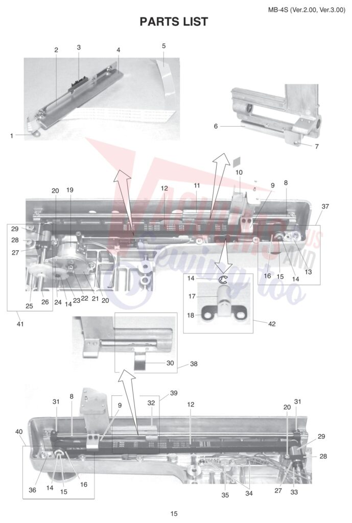 Janome MB4S V3 exploded schematic diagram (page 7)