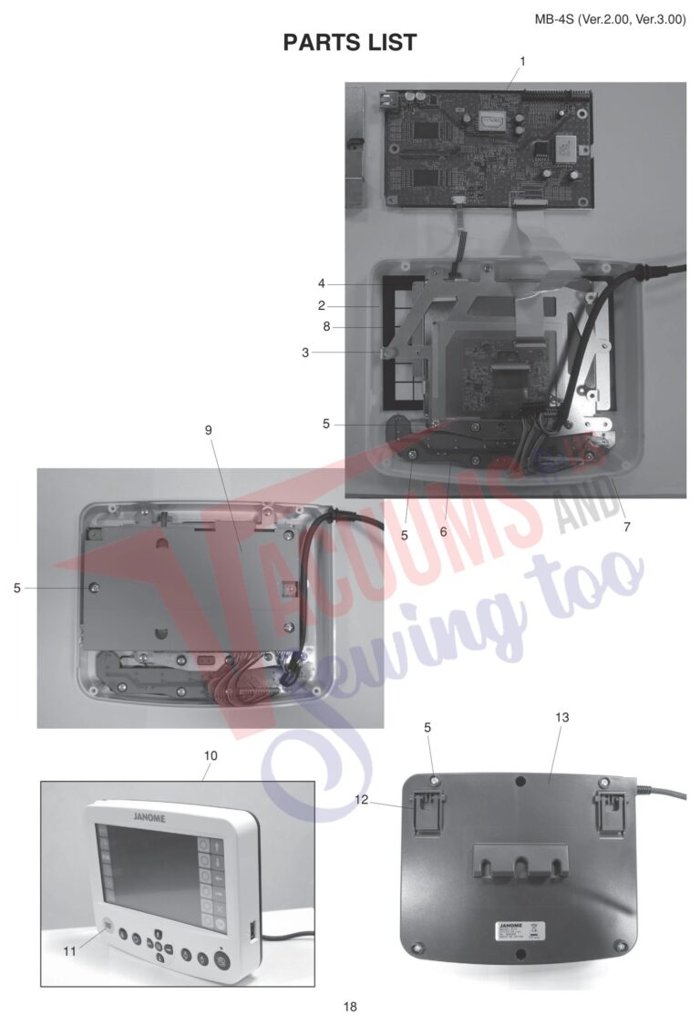 Janome MB4S V3 schematic page 10 preview