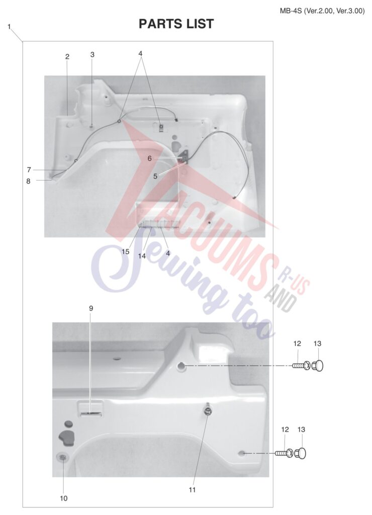 Janome MB4S V3 exploded schematic diagram (page 12)
